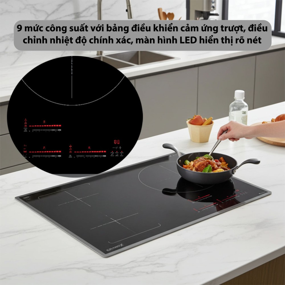 Bếp từ 3 vùng nấu GrandX GX-IH933G - Hàng chính hãng