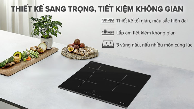 Thiết kế của Bếp từ 3 vùng nấu Hafele HC-I6030B 536.61.831