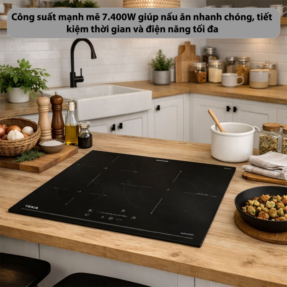 Bếp từ 3 vùng nấu Teka IBC-63110-SCG-BK - Hàng chính hãng