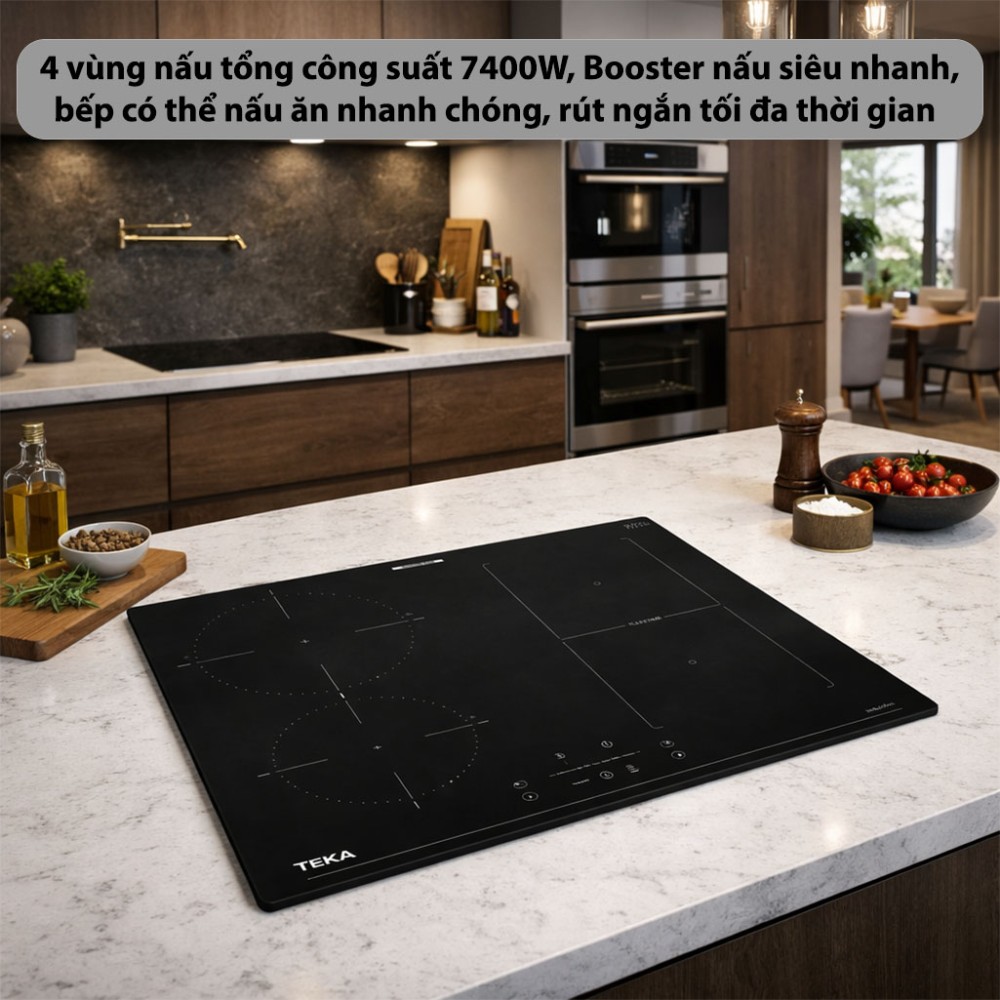Bếp từ 4 vùng nấu Teka IBF-64210-SCG-BK - Hàng chính hãng
