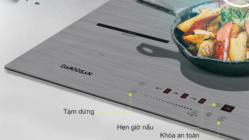 Tính năng của Bếp từ ba vùng nấu lắp âm Daikiosan DKT-300002