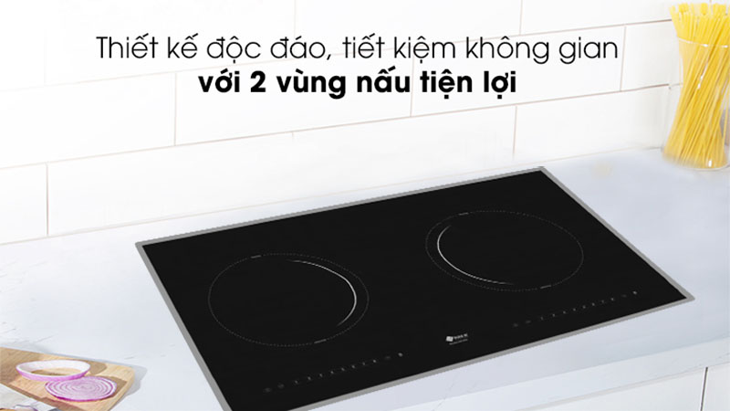 Thiết kế 2 vùng nấu của Bếp từ đôi Arber AB-670