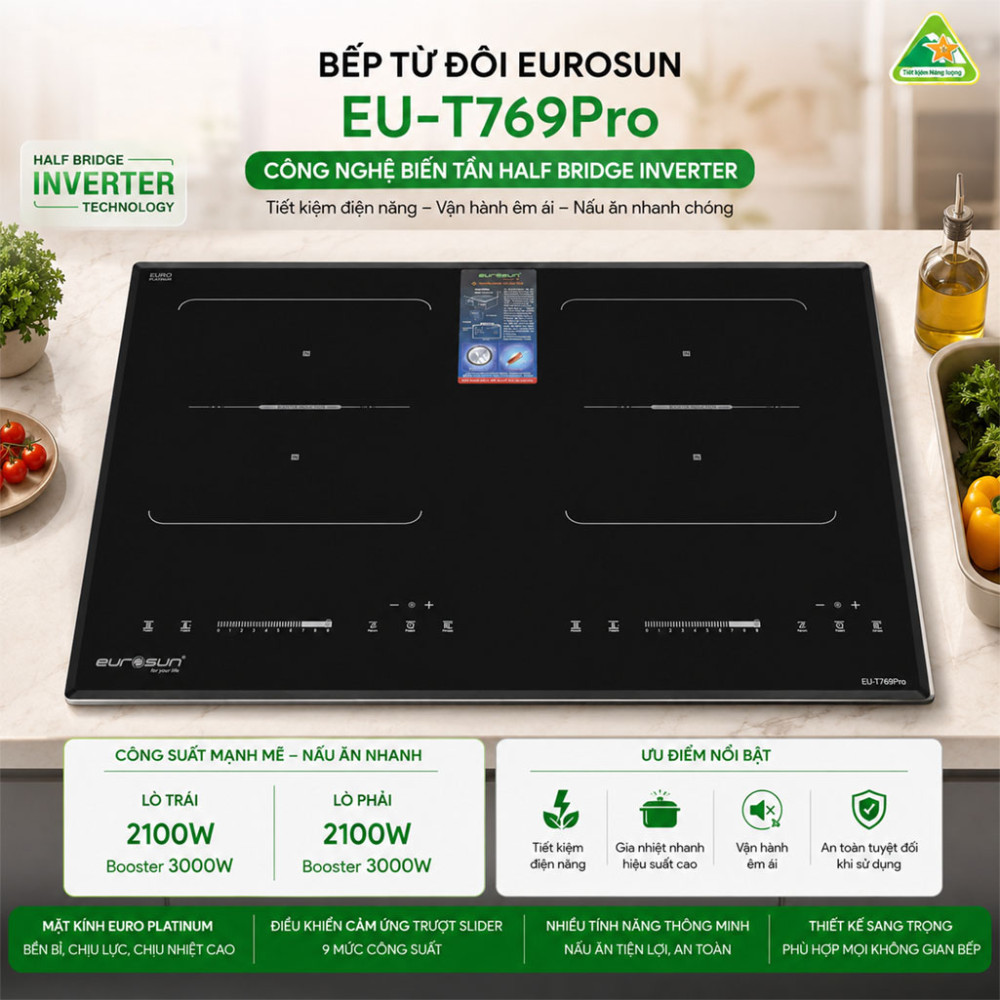 Bếp từ đôi Eurosun EU-T769Pro - Hàng chính hãng
