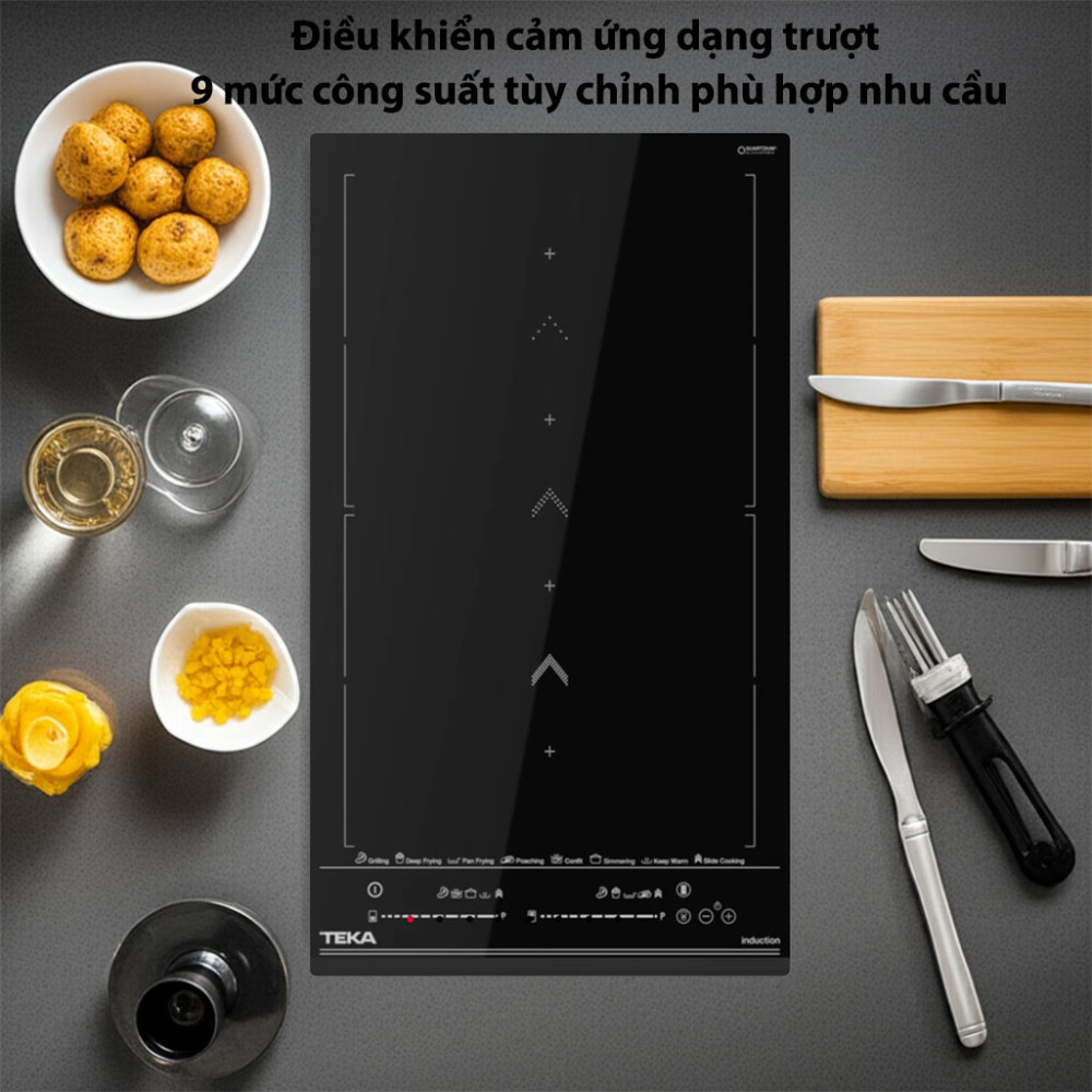 Bếp từ đôi Teka IZS-34700-MST-BK bảng điều khiển cảm ứng hiện đại, dễ thao tác