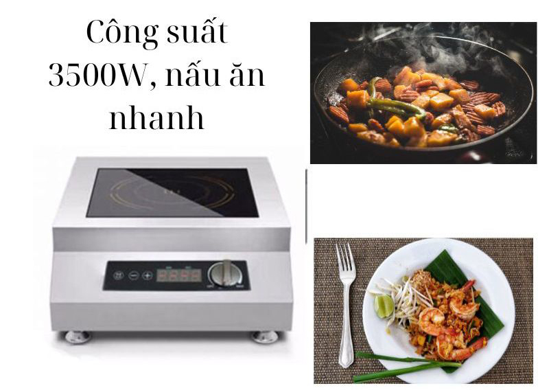 Công suất lớn, nấu thức ăn nhanh chín