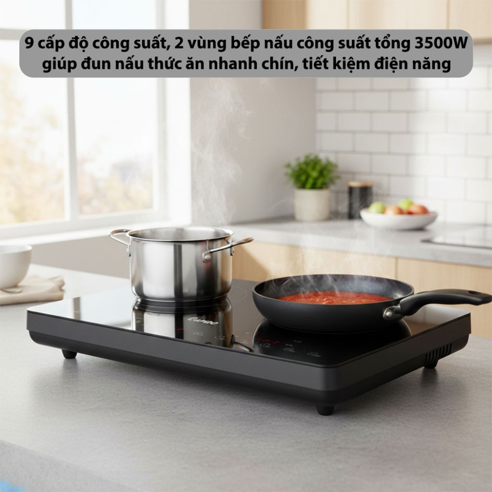 Bếp từ dương đôi Rapido RI3500KP - Hàng chính hãng