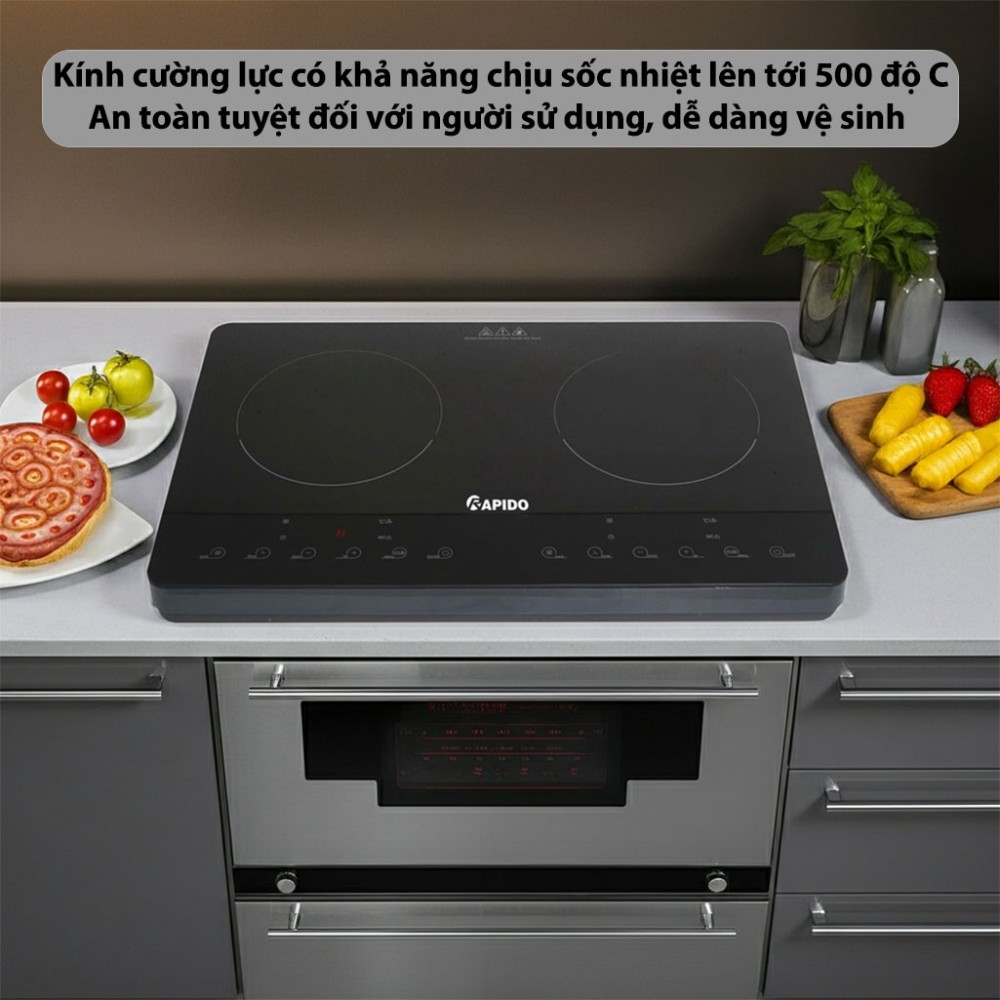 Bếp từ dương đôi Rapido RI3500KP - Hàng chính hãng