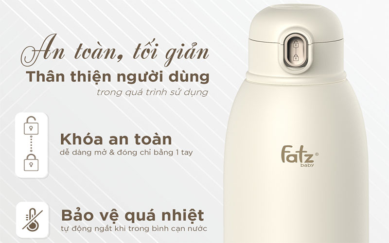 Bình đun và hâm nước pha sữa mini Smart 7 Fatzbaby FB3813KB