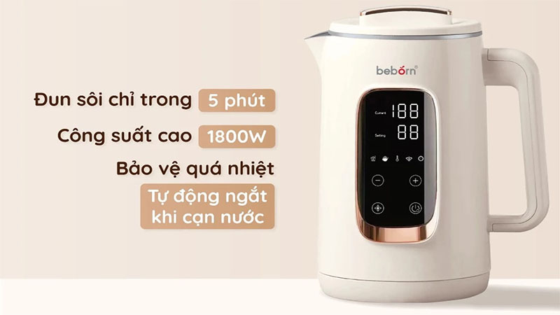 Công suất của Bình đun nước giữ nhiệt siêu tốc Beborn Presto 3 K03TB