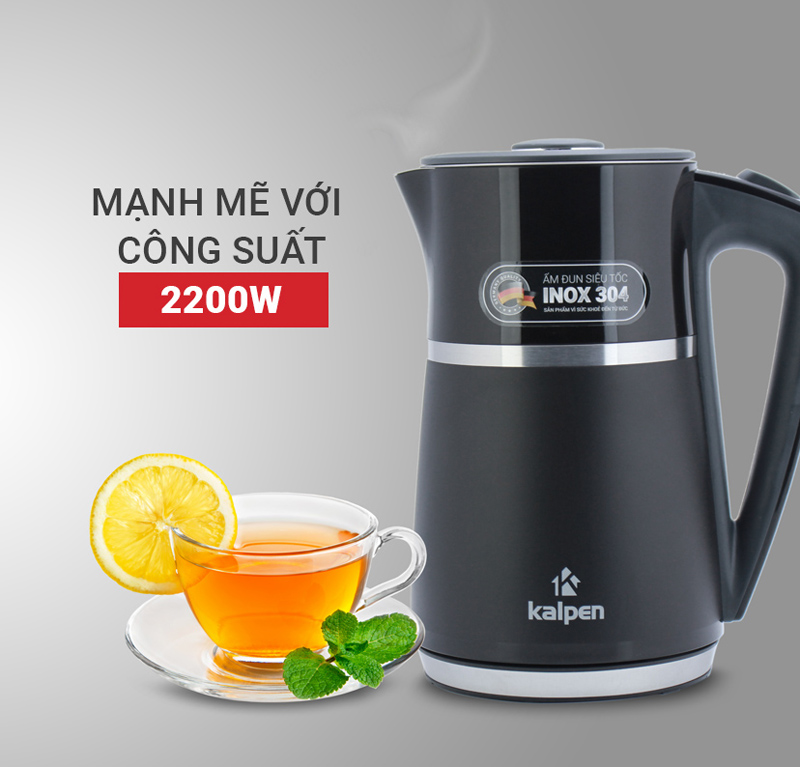 Công suất mạnh mẽ đun sôi nước chỉ trong vài phút