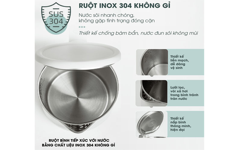 Chất liệu của Bình đun nước siêu tốc Bear ZDH-Q17B1