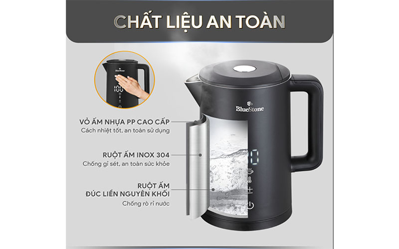 Chất liệu của Bình đun nước siêu tốc BlueStone KTB-3466