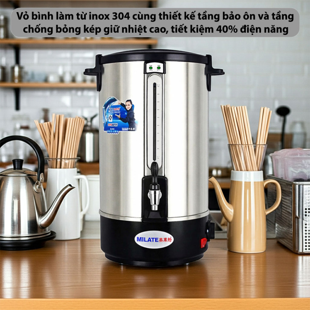 Bình đun nước siêu tốc Milate 16L - Hàng chính hãng