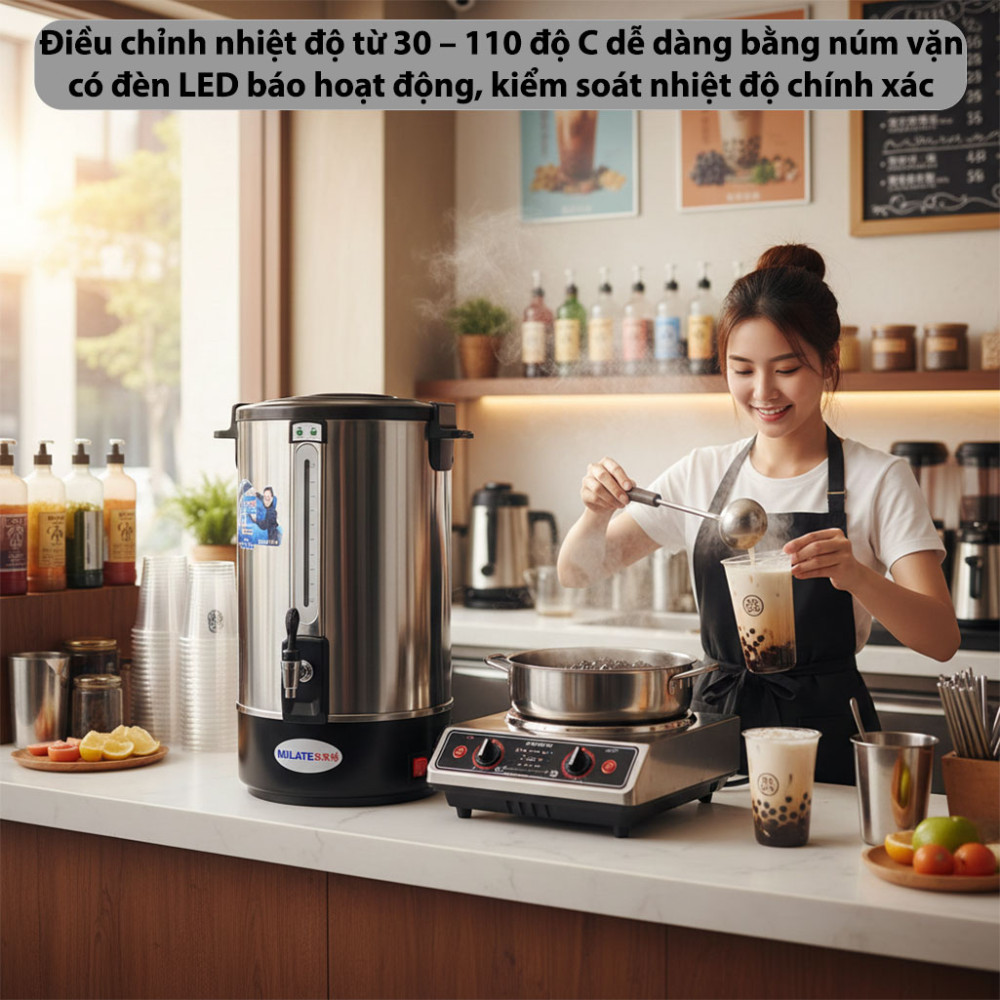 Bình đun nước siêu tốc Milate 16L - Hàng chính hãng