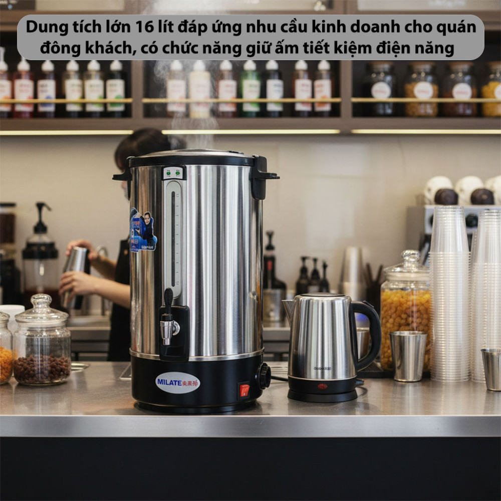 Bình đun nước siêu tốc Milate 16L - Hàng chính hãng