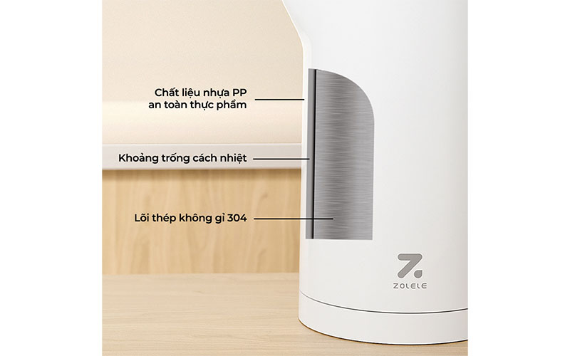 Chất liệu của Bình đun nước siêu tốc Zolele HK151