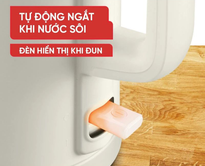 Tính năng tự ngắt điện khi nước sôi, đảm bảo an toàn