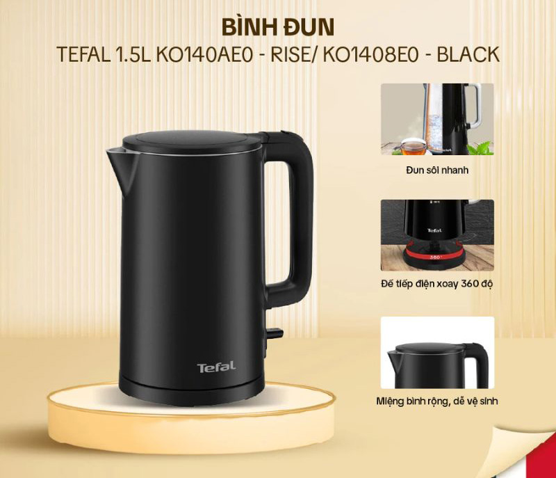 Bình đun siêu tốc Tefal 1.5L KO140AE0