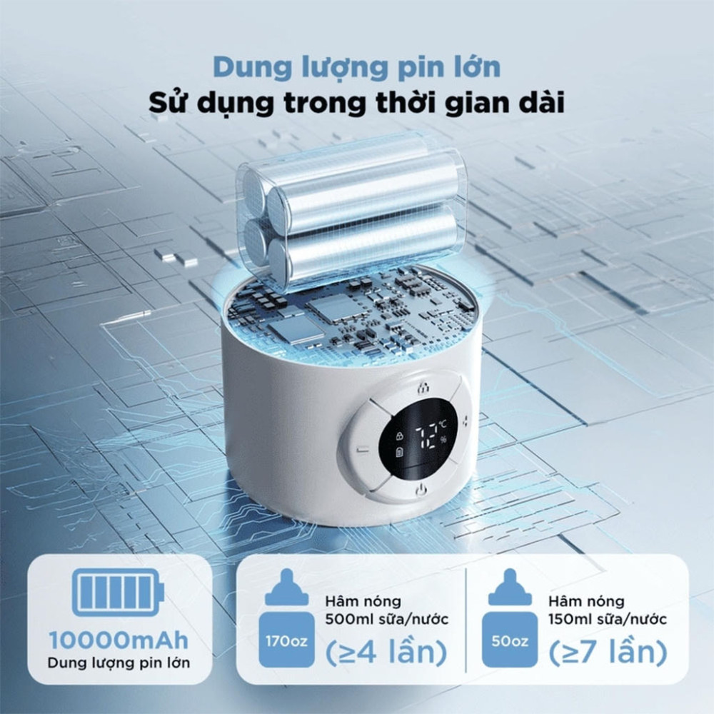 Bình đun và hâm nước pha sữa di động Bear BKL-055EJ - Hàng chính hãng