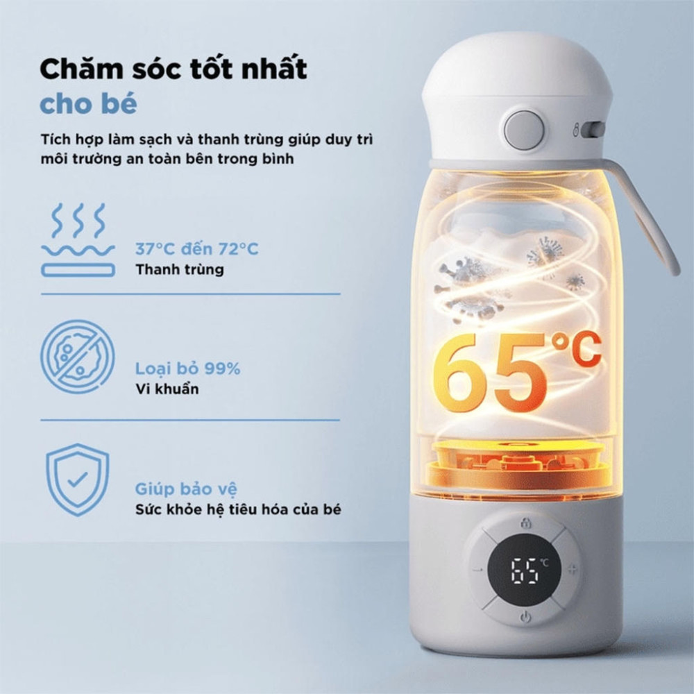 Bình đun và hâm nước pha sữa di động Bear BKL-055EJ - Hàng chính hãng