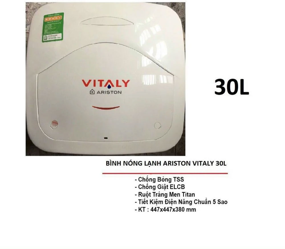 Máy nước nóng gián tiếp Ariston Vitaly 30 - Hàng chính hãng