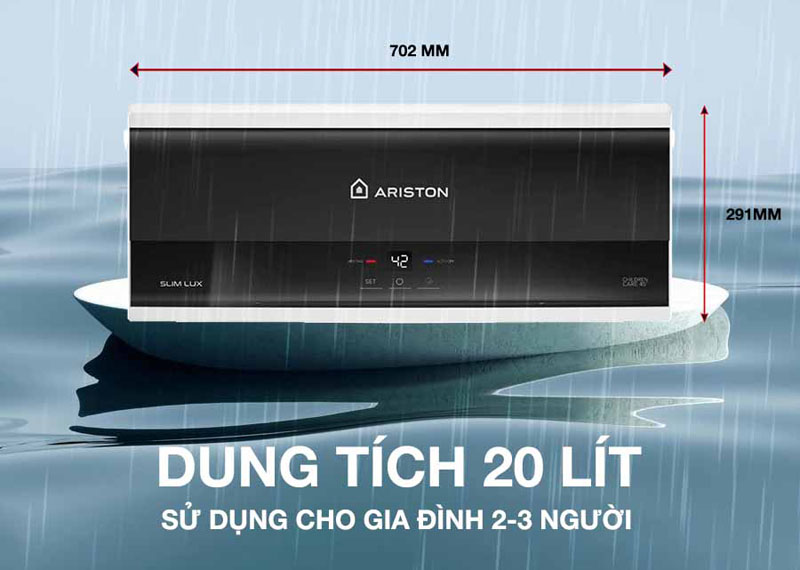 Bình chứa đến 20 lít phù hợp cho gia đình có 2-3 thành viên