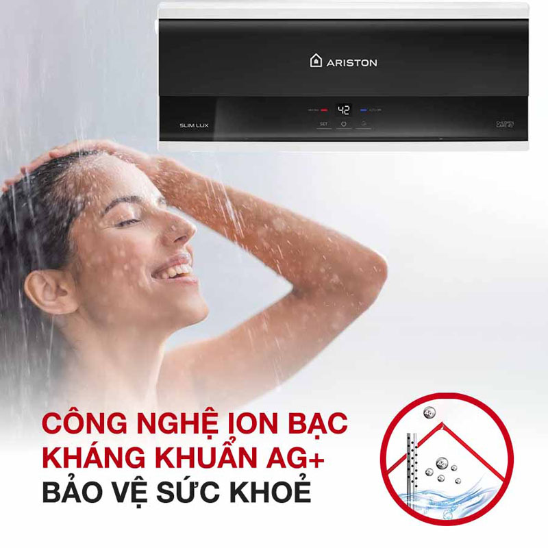 Máy còn được trang bị công nghệ Ion bạc kháng khuẩn Ag+, bảo vệ sức khỏe