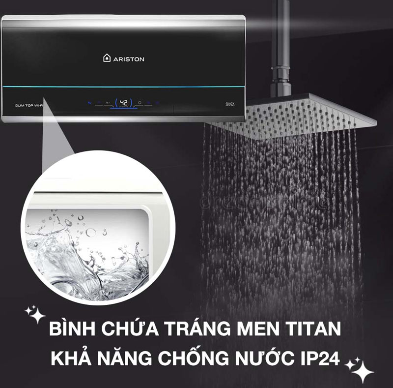  Lòng bình được tráng men Titan, hạn chế tối đa tình trạng rò rỉ nước 