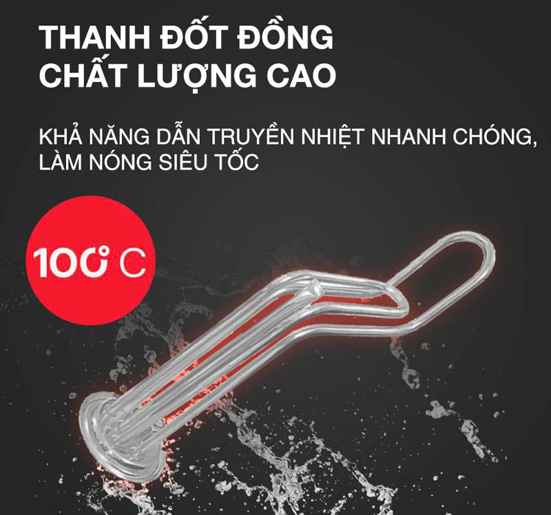 Thanh đốt bằng đồng nguyên chất cho khả năng làm nóng nhanh hơn