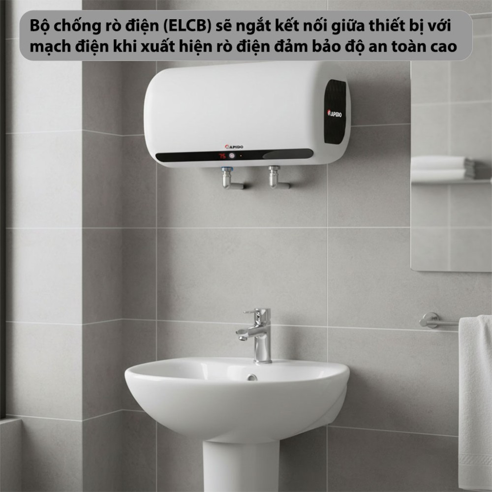 Bình nước nóng Rapido HD15L - Hàng chính hãng