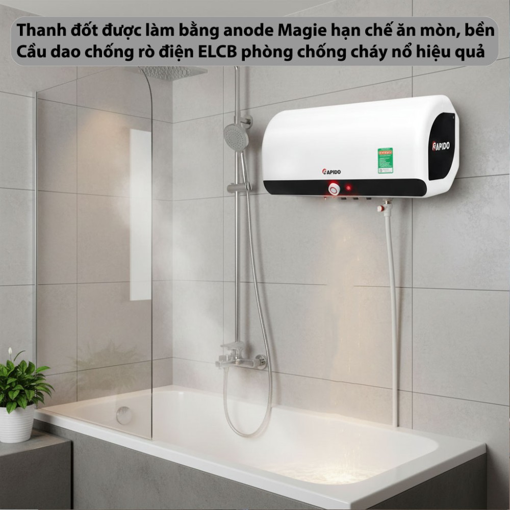 Máy nước nóng gián tiếp Rapido HE20L - Hàng chính hãng