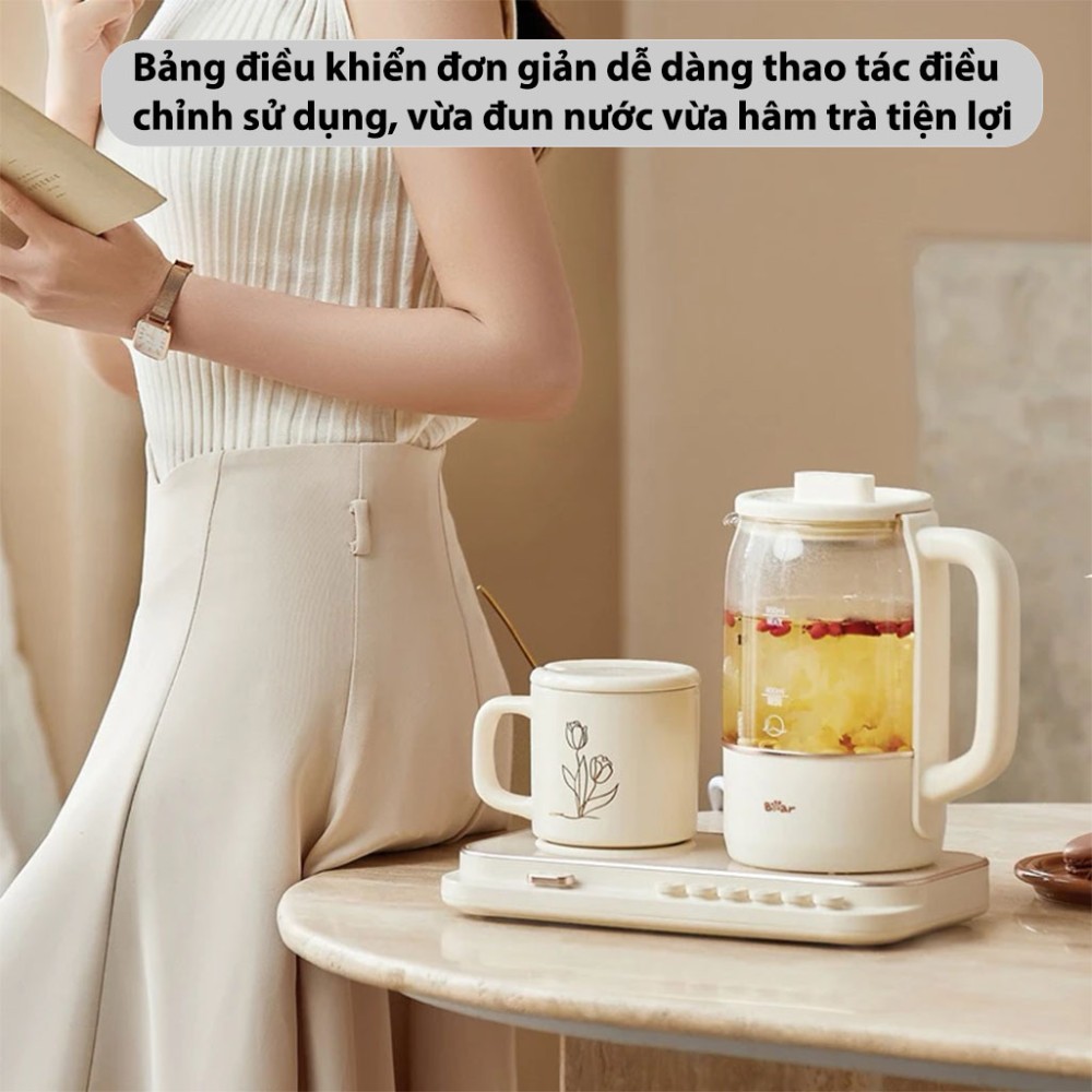 Bình pha trà đa năng Bear BKT-B082301W - Hàng chính hãng