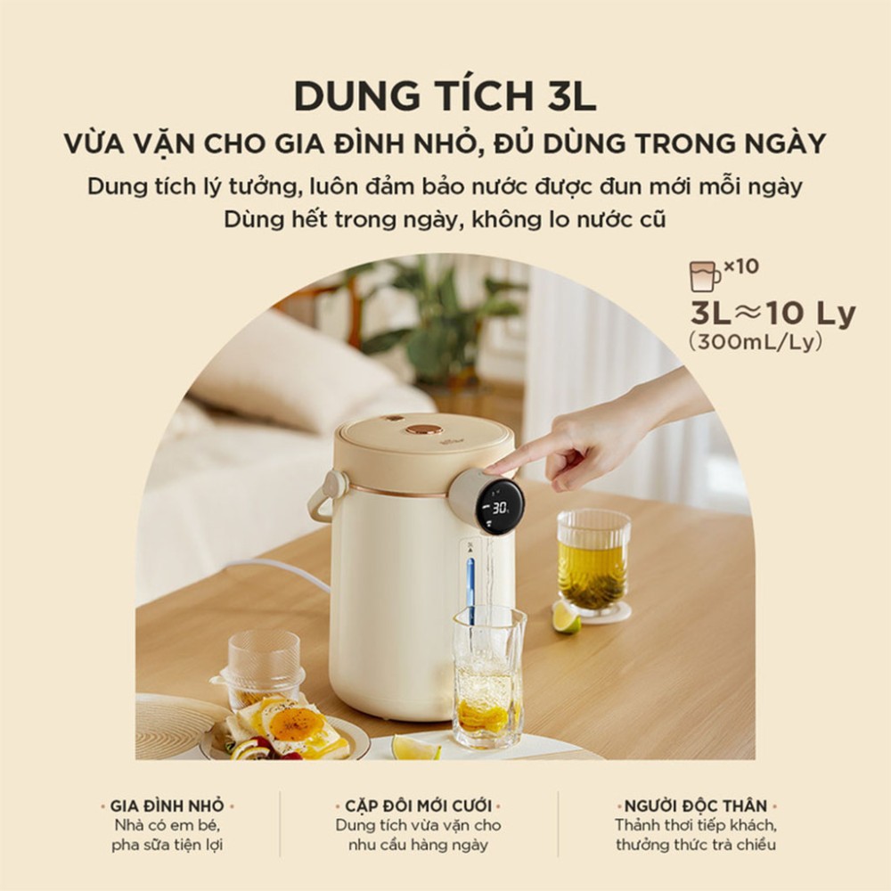 Bình thủy điện Bear EWB-5H30C60 3L - Hàng chính hãng