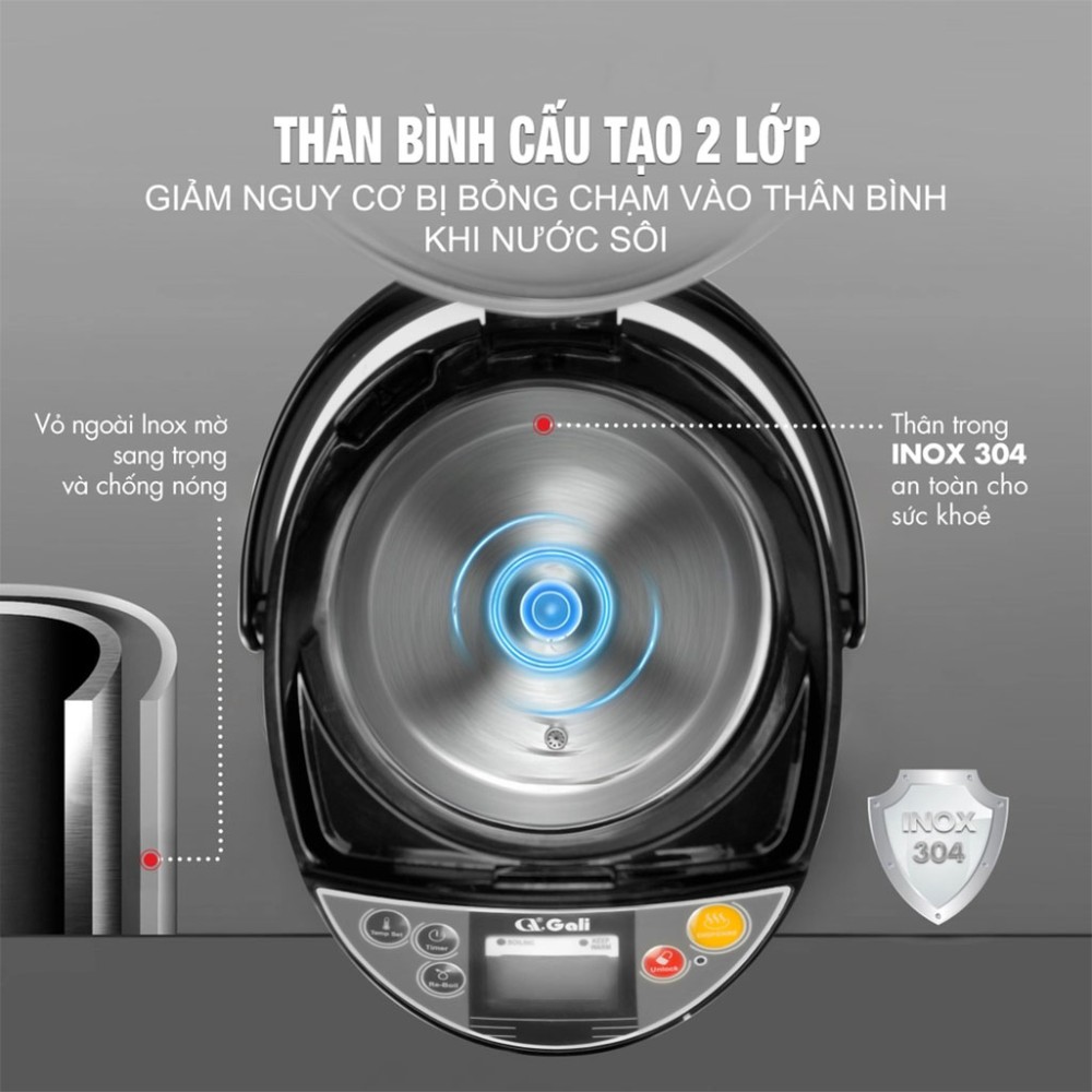 Bình thủy điện Gali GL-5050B - Hàng chính hãng