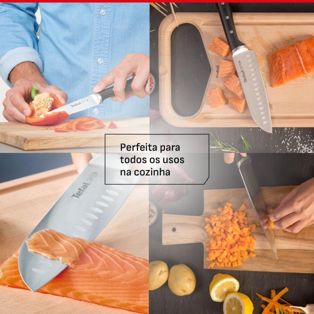 Bộ dao thép Đức 3 món Tefal Ice Force K232S374 - Hàng chính hãng