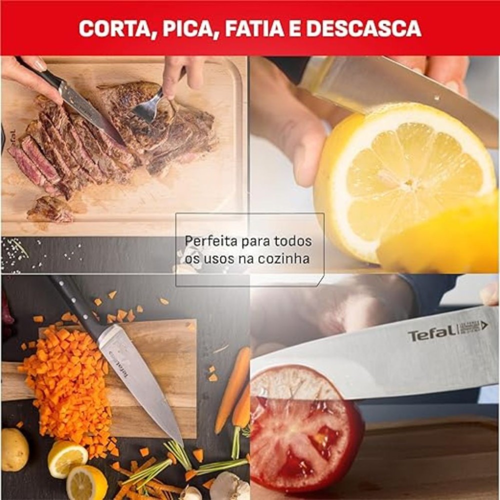Bộ dao thép Đức 4 món Tefal Ice Force K2324S74 - Hàng chính hãng