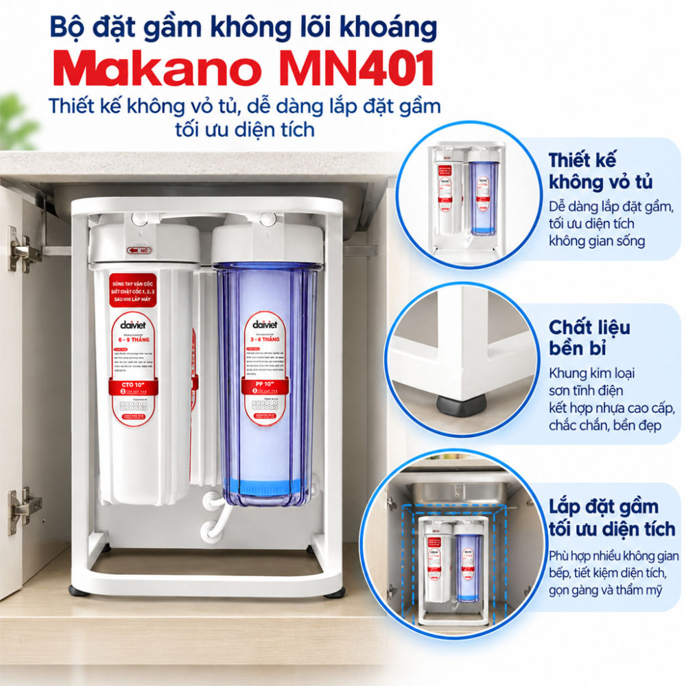 Bộ đặt gầm không lõi khoáng Makano MN401 - Hàng chính hãng