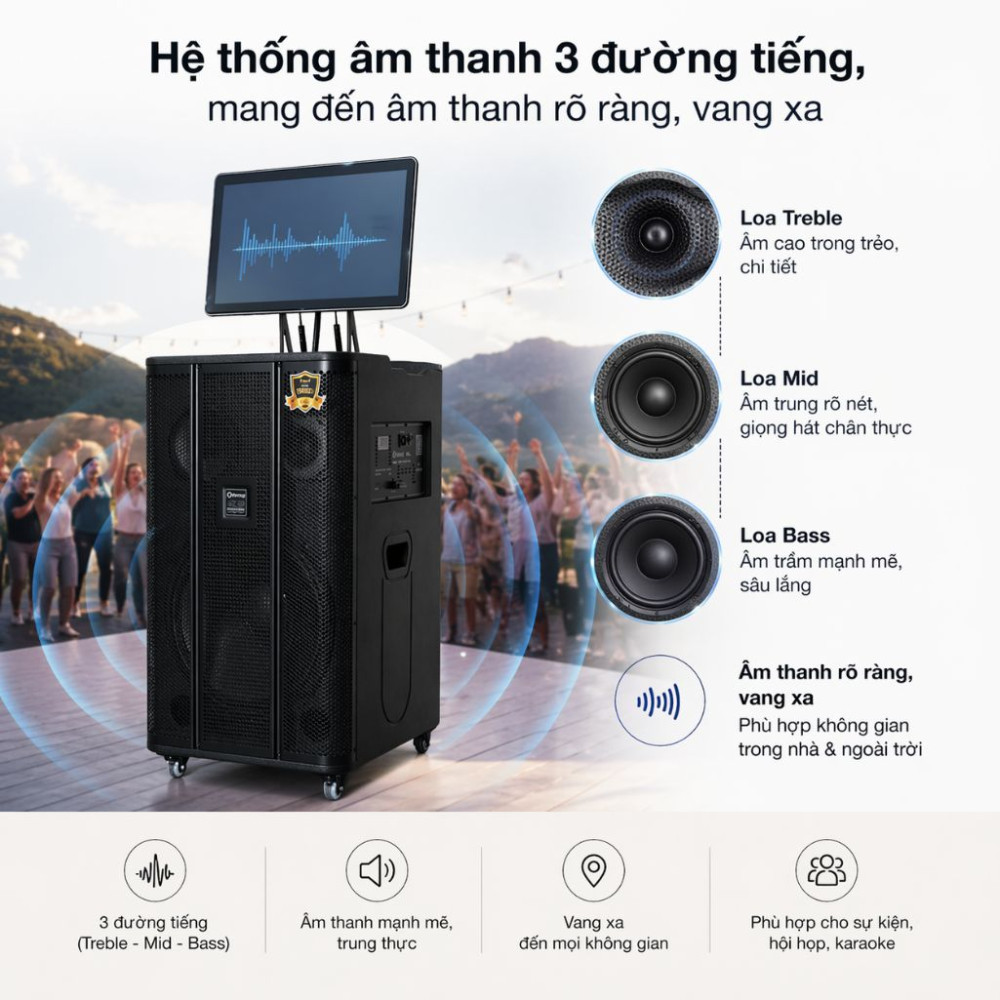 Bộ loa kéo di động Arirang MK5S - Hàng chính hãng
