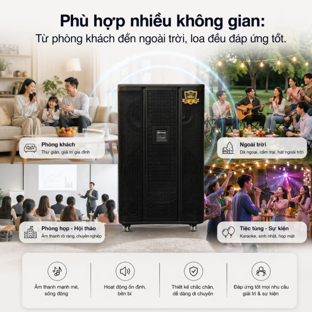 Bộ loa kéo di động Arirang MK5S - Hàng chính hãng