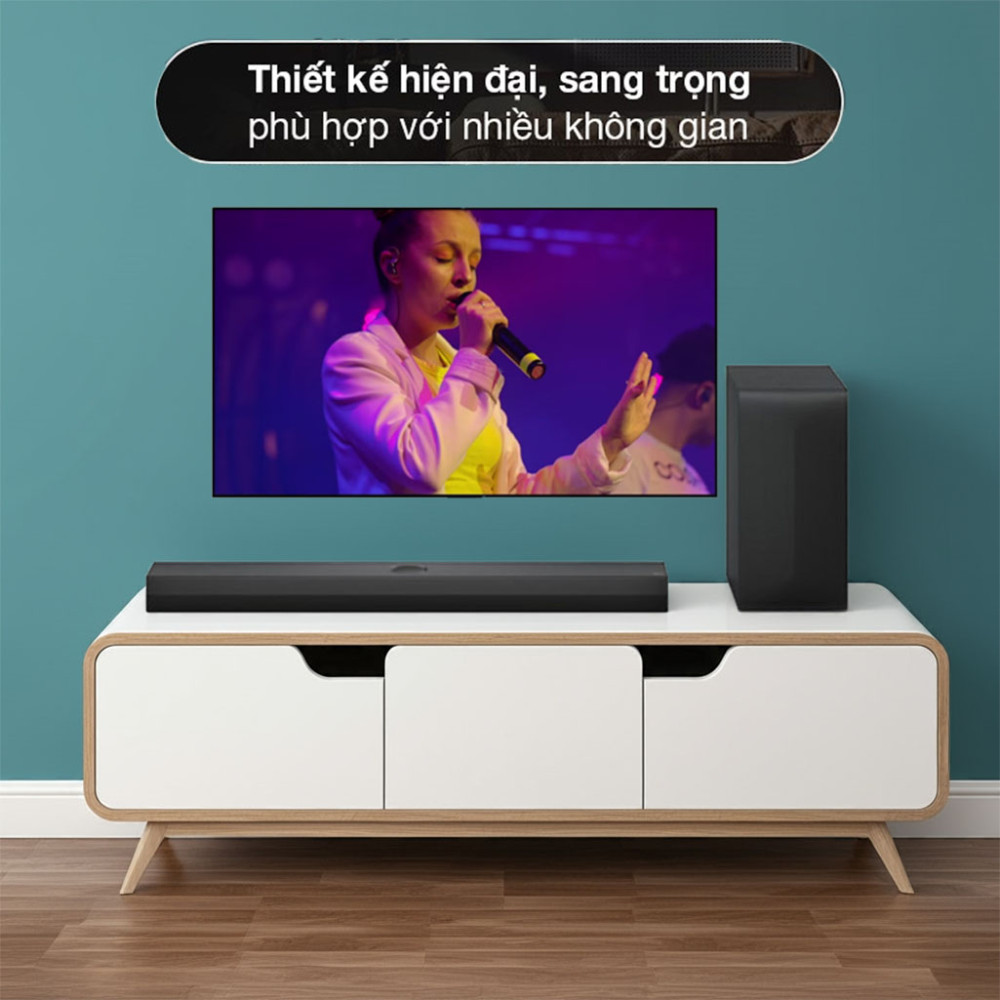 Bộ loa thanh LG S70TY 400W được thiết kế kiểu dáng hiện đại, sang trọng