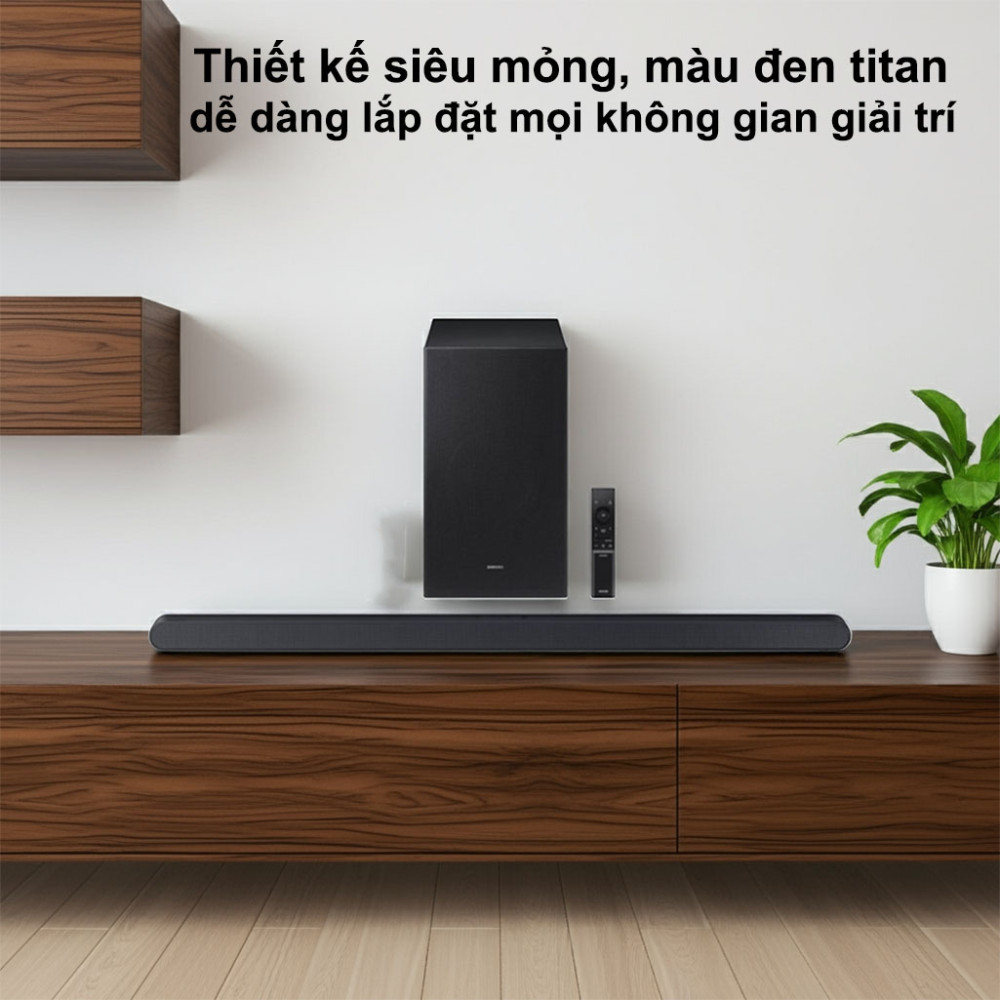 Bộ loa thanh Samsung 3.1 kênh HW-S700D/XV 250W được thiết kế hiện đại, sang trọng