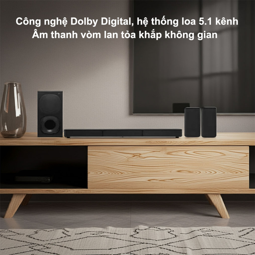 Bộ loa thanh Sony 5.1 HT-S20R với công nghệ âm thanh 3D hiện đại