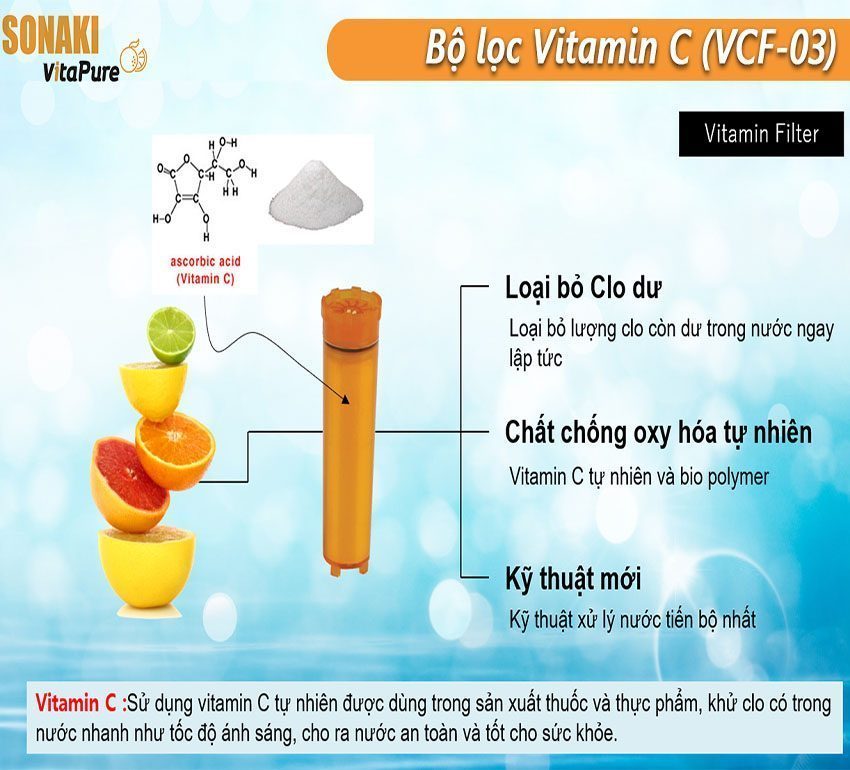cấu tạo của Bộ lọc Vitamin C (VCF-03)
