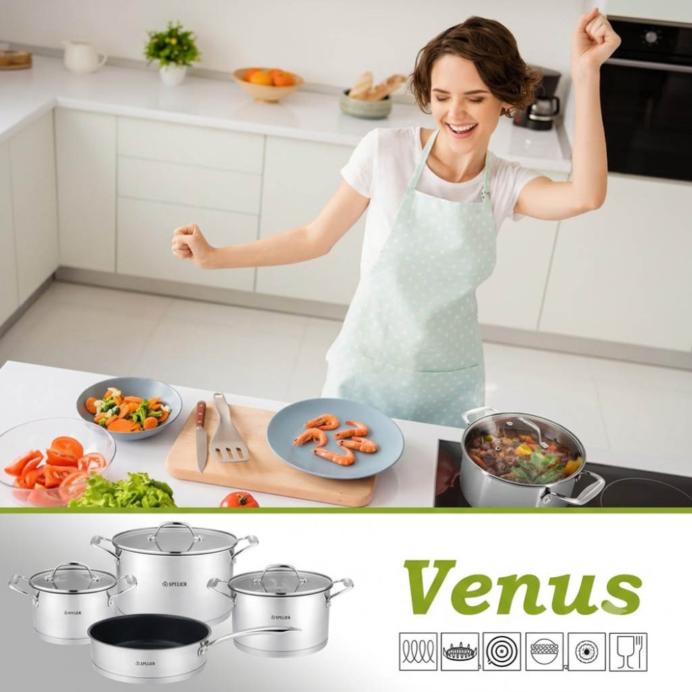 Bộ nồi inox 304 Spelier Venus - Hàng chính hãng