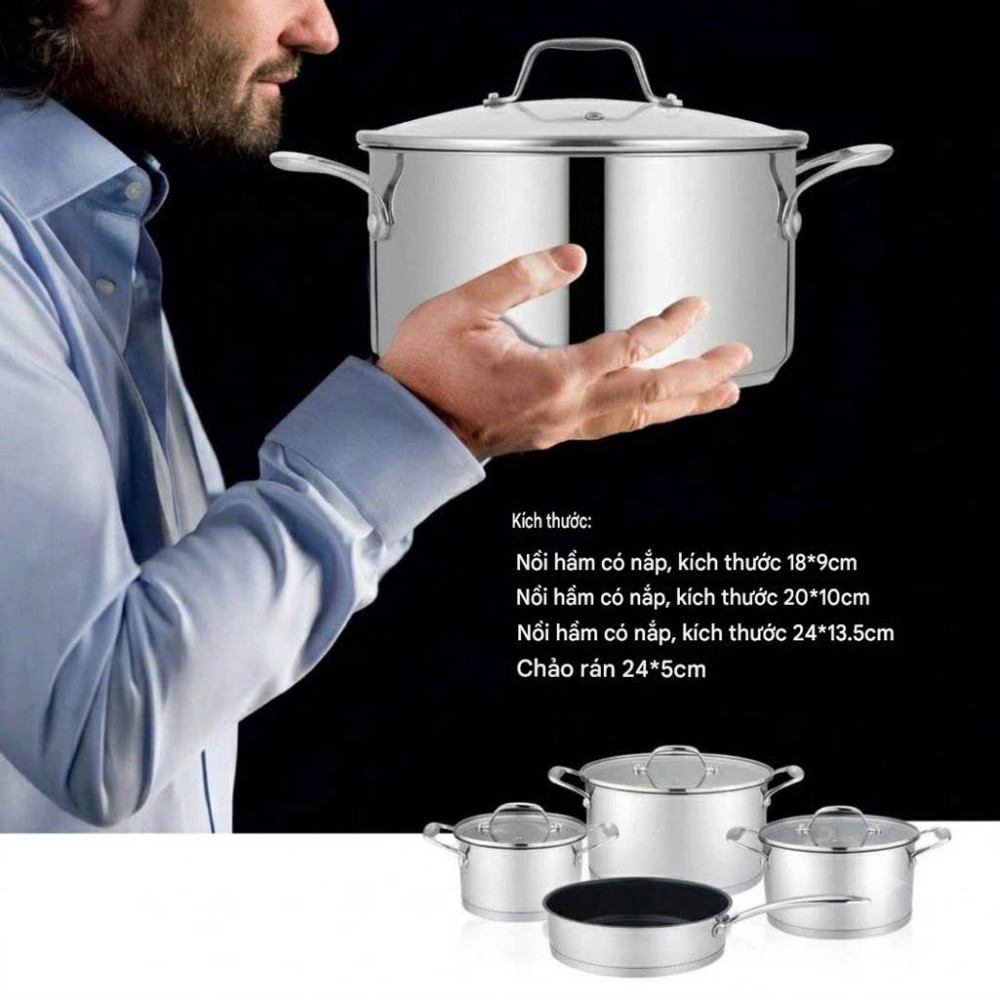 Bộ nồi inox 304 Spelier Venus - Hàng chính hãng