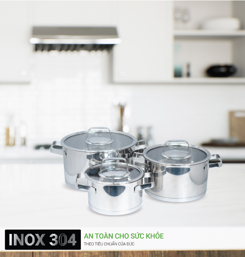 Nồi được làm từ inox cao cấp, an toàn cho sức khỏe