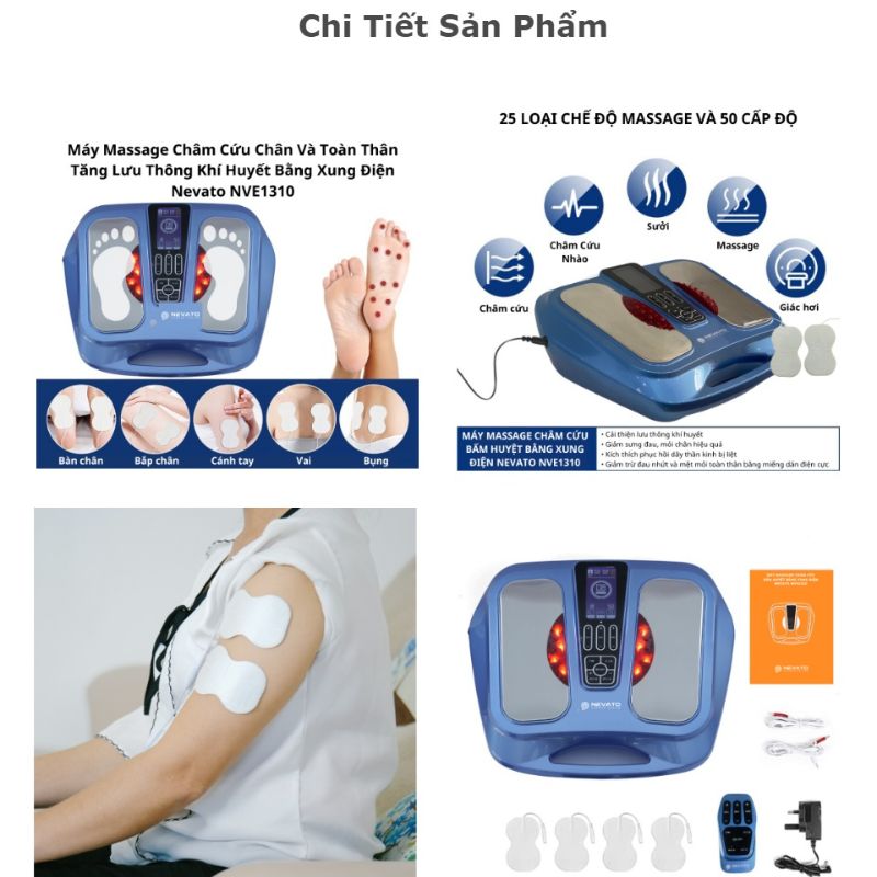 Chi tiết sản phẩm bồn massage ngâm chân Nevato NVE1310