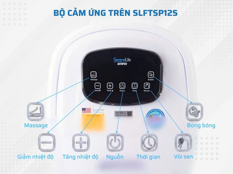 Bảng điều khiển cảm ứng và màn hình LED hiển thị thông số