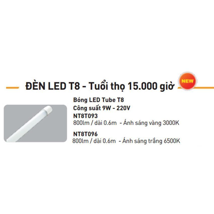 Tính năng của bóng đèn Led T8 Panasonic NT8T093