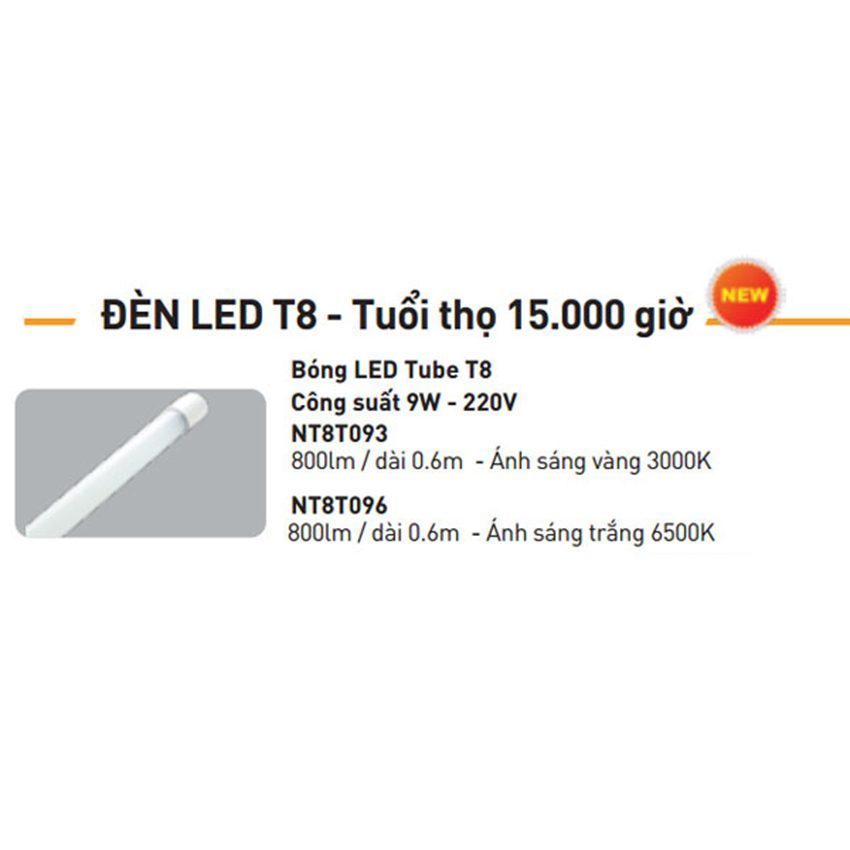 Tính năng của bóng đèn Led T8 Panasonic NT8T096